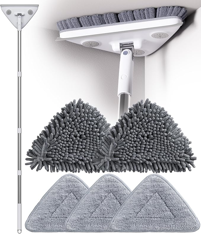 Wall Cleaner Mop with Long Handle, Wall Duster with Extension Pole, 3-in-1 Wall by POPMOP
