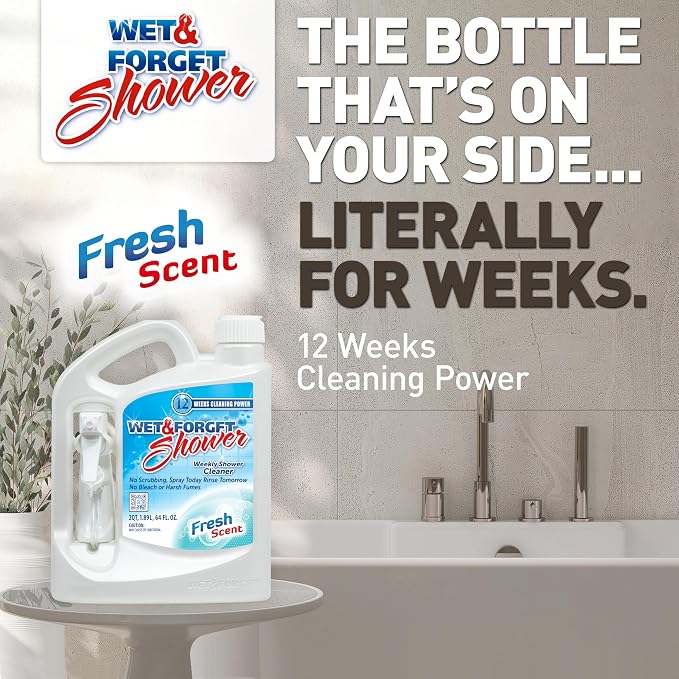 Wet & Forget Shower Cleaner Spray Multi-Surface Weekly Application Requires No - Image 10
