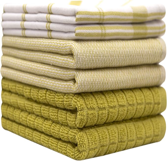 Premium Kitchen Towels | Large Cotton Dish Towels | Flat & Terry Highly - Image 2