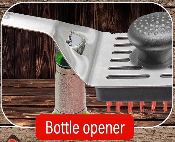 5-in-1 Grill Brush Combo by SearPro BBQ Cleaner Scraper Barbecue Tool - Image 3