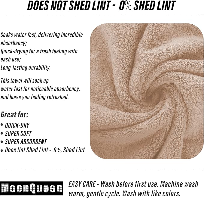 MOONQUEEN 6 Pack Premium Hand Towels - Image 4