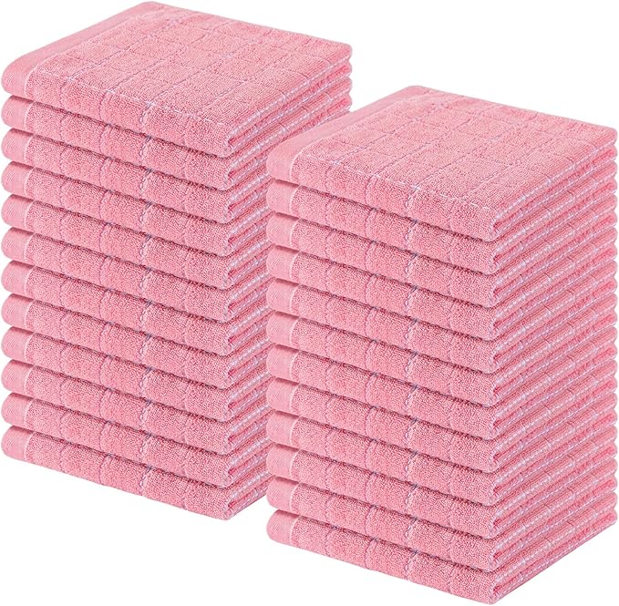 Homaxy 100% Cotton Terry Kitchen Dish Cloths, Ultra Soft and Absorbent Dish by Homaxy