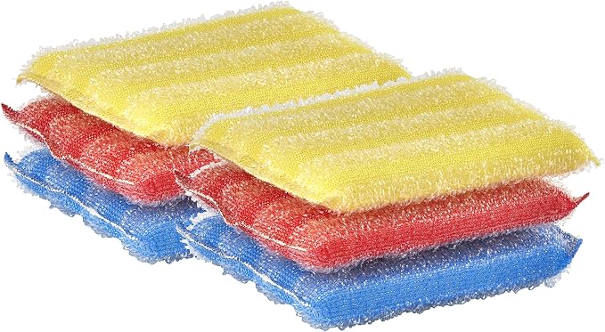 Nylon Kitchen Sponge Scrubber, Heavy Duty, Hand Friendly Scouring Sponge by Superio