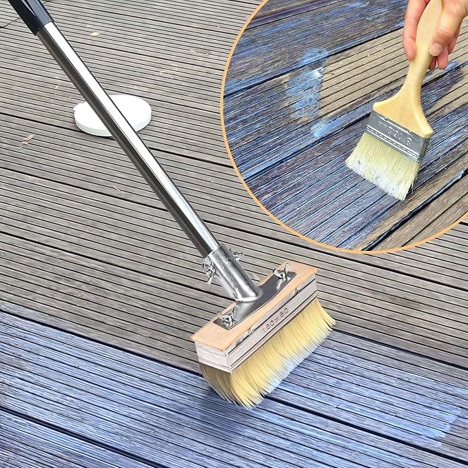 7" Deck Stain Brush Applicator, INCIKITI Wood Stain Brush - Image 5