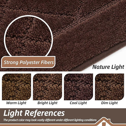 BEQHAUSE Dirt Trapper Door Mat 20" x 32", Doormat Non-Slip Entryway Rugs Washable, Dog Door Mat Stain Resistant and Absorbent Welcome Floor Mat for Front Back Door, Muddy Wet Shoes & Paws, Brown