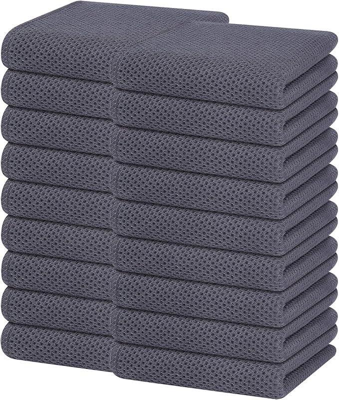 Homaxy 100% Cotton Waffle Weave Kitchen Dish Towels, Ultra Soft Absorbent Quick by Homaxy