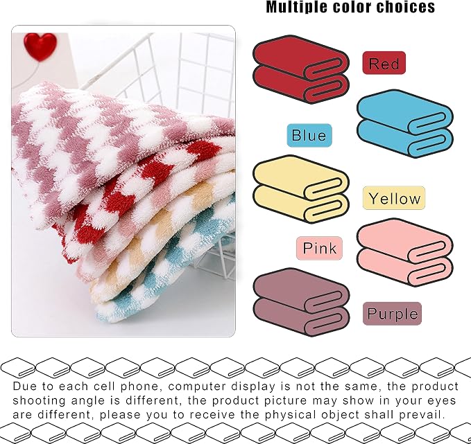 10 Pack Heart Microfiber Face Cloths - Image 4