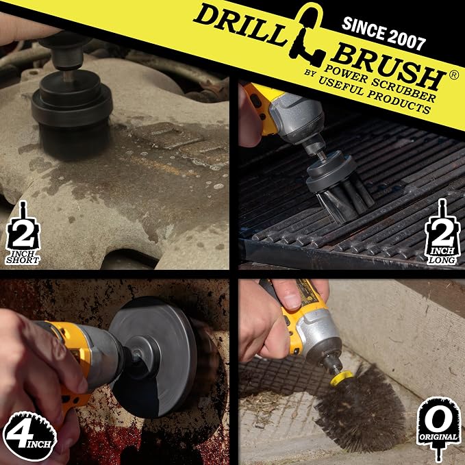 Grill Brushes - Detailing Brush Set BBQ Accessories - Ultra Stiff Power Scrub - Image 2