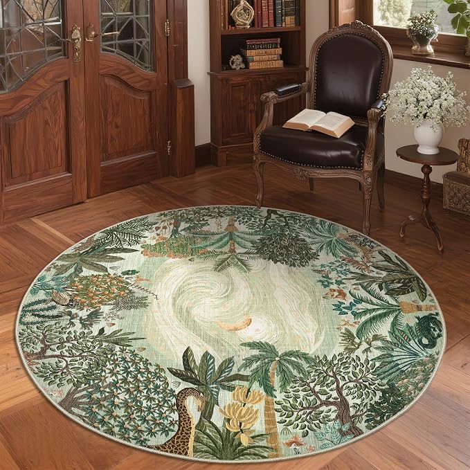 GarveeHome Round Area Rugs 4ft for Kids Room - Image 3