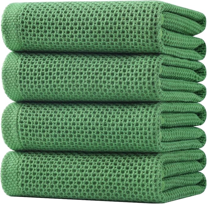 Homaxy 100% Cotton Waffle Weave Kitchen Dish Towels, Ultra Soft Absorbent Quick by Homaxy