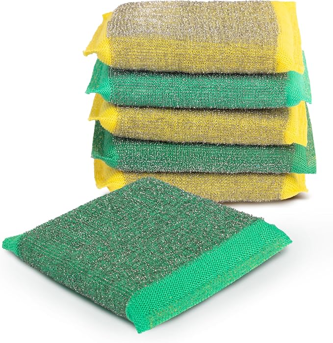 Simplified 6-Pack Steel Scouring Sponges by Simplified