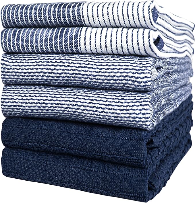 Premium Kitchen Towels | Large Cotton Dish Towels | Flat & Terry Highly by BumbleTowels