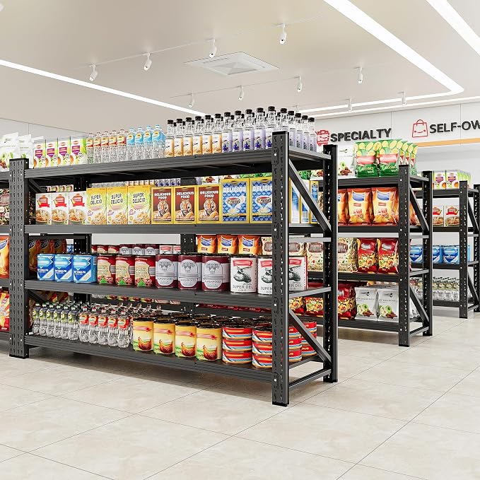 5000LBS Storage Shelves, Adjustable Industrial Shelving, 4 Tier Metal Shelving - Image 9