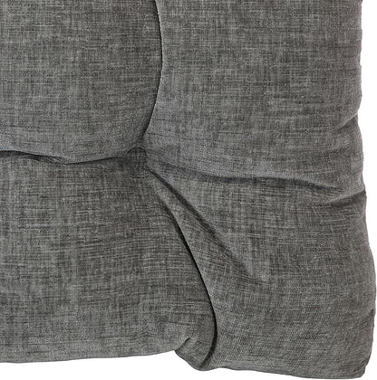 Klear Vu Gripper Overstuffed Universal Non-Slip Dining Chair Cushions for Kitchen Decor or Office Use, U-Shaped Skid-Proof Seat Pad, 17x17 Inches, 2 Count (Pack of 1), Plush Gray