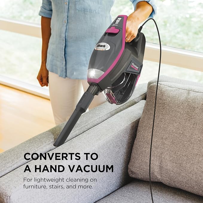 Shark HV371 Rocket Pro DLX Corded Stick, Removable Hand Vacuum, Advanced Swivel - Image 4