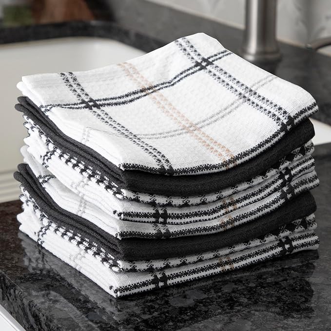 T-Fal Premium Waffle Dish Cloths, Super Soft Long Lasting 100% Cotton Flat - Image 5