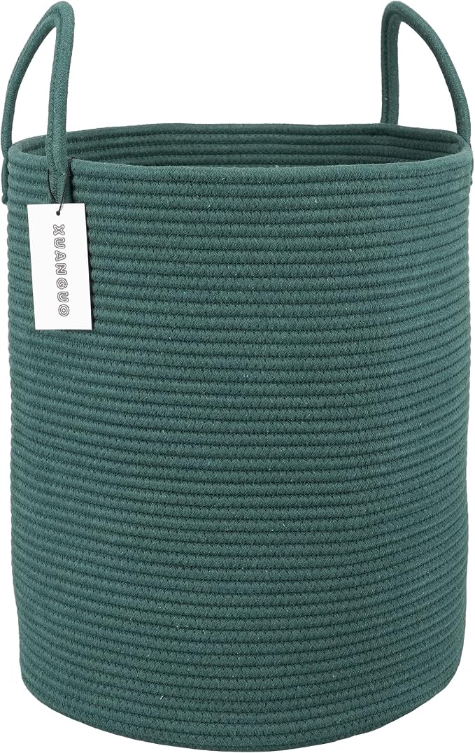Cotton Rope Laundry Basket Hamper by XUANGUO