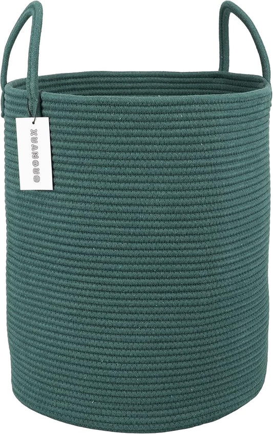 Cotton Rope Laundry Basket Hamper by XUANGUO