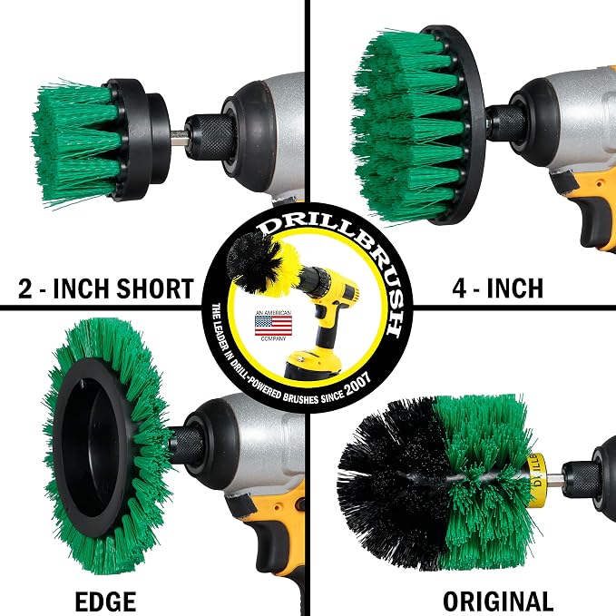 Drillbrush Green – Drill Power Kitchen Scrub Brush Kit – Oven Cleaning - Image 6