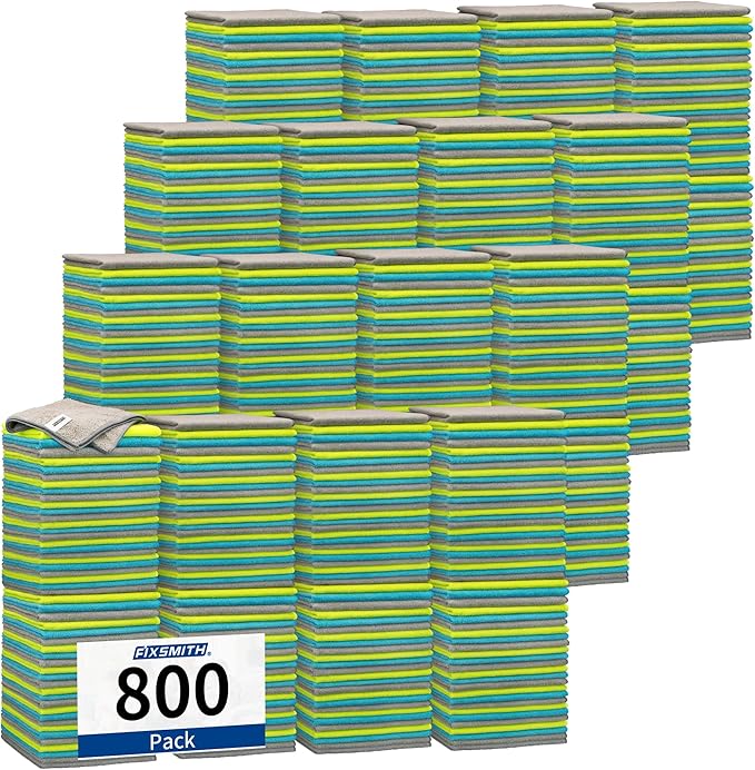 FIXSMITH Shop Towels-800 Pack, 12 x 16 in Microfiber Cleaning Cloth, Highly by FIXSMITH