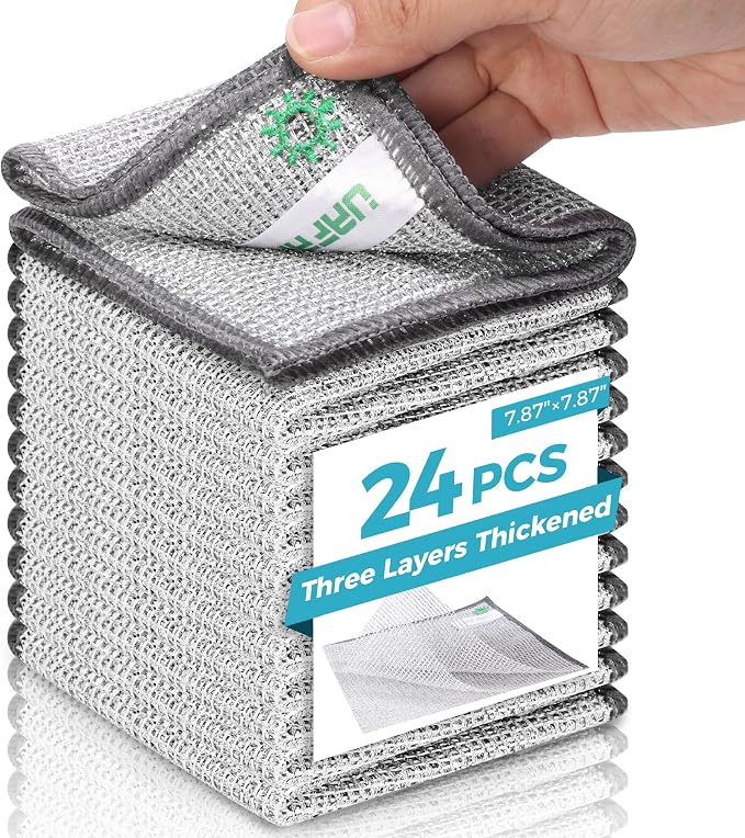 24 PCS Non Scratch Wire Dishcloth, Cleans Fast Without Scratching, Stands Up to by Unknown