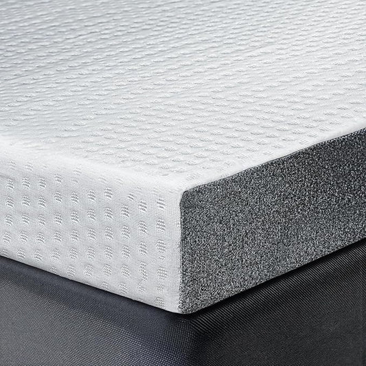 Cooling Mattress Topper Twin Size 4 Inch, Cooling Gel & Bamboo Charcoal Memory Foam Mattress Topper for Back Pain Relief, Firm Dual-Layer Foam Bed Pad with Removable Cover College Dorm