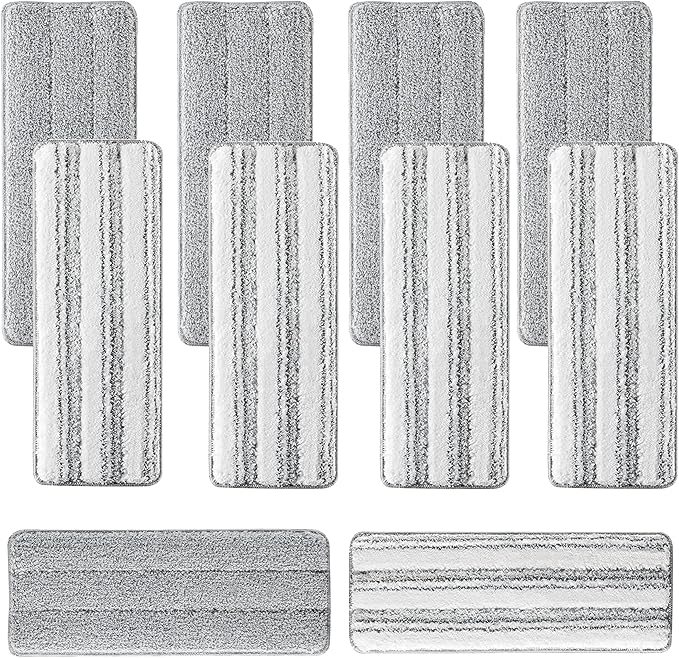 10Pcs Joymoop Mop Replacement Pads, 13 * 4.9'' Universal Mop Pads Mop Head by Bluearks