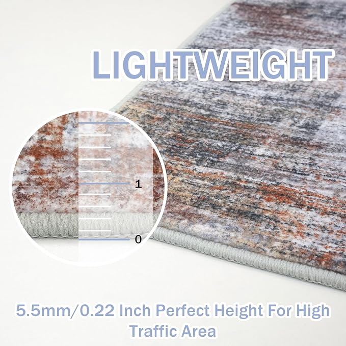IOHOUZE Abstract Runner Rug 3x16 Ft Washable Runners - Image 5