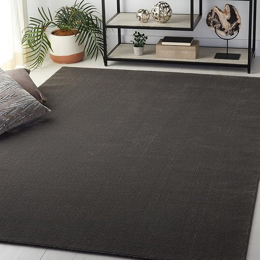 SAFAVIEH Revive Collection Accent Rug - 2'7" x 5', Charcoal, Solid Design, Non-Shedding & Easy Care, Ideal for High Traffic Areas in Entryway, Living Room, Bedroom (REV102H)