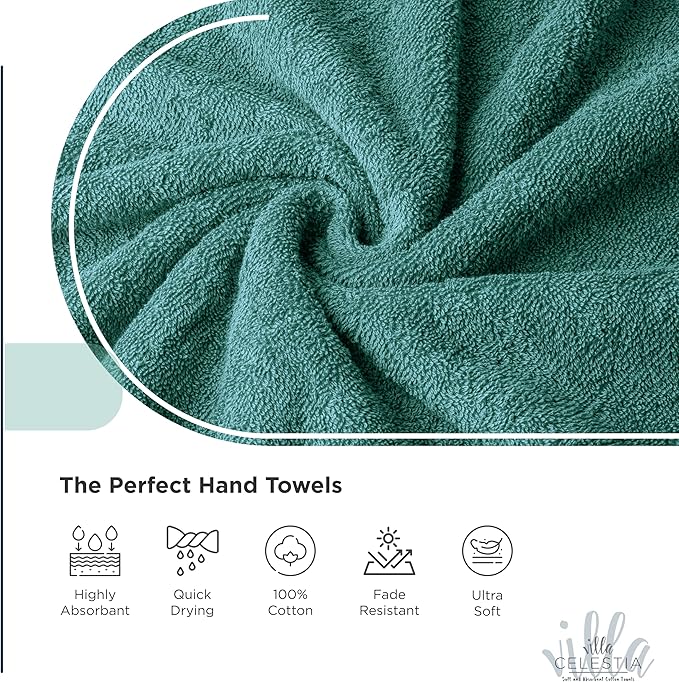 100% Cotton Bath Towel Set of 24-6 Bath Towels, 6 Hand Towels, 12 Wash Cloths - Image 4