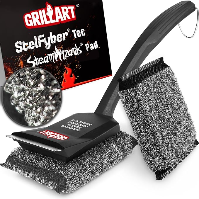 GRILLART SteamWizards Grill Brush Bristle Free, Safe BBQ Grill Brush by GRILLART
