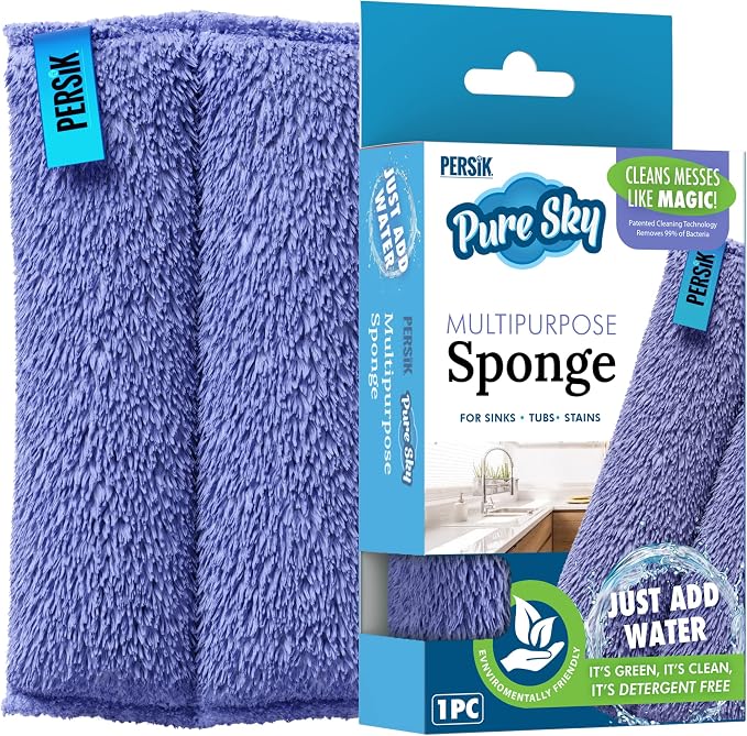 Pure-Sky Ultra-Microfiber Cleaning Sponge – Kitchen, Household and Dish Sponges by PERSIK