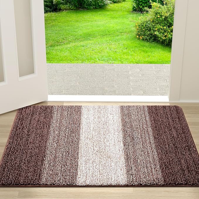 Kitinjoy Indoor Outdoor Door Mat, 30x17 Non-Slip Absorbent Dirt Trapper by Kitinjoy