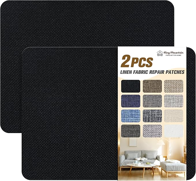 Coarse Linen Repair Patches, Self-Adhesive Linen Fabric Patches, 8X11 inch 2 PCS by ForABetterHomeLife