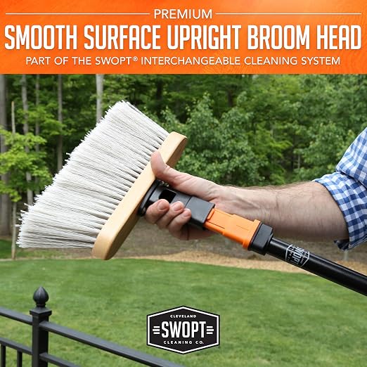 SWOPT Premium Smooth Surface Straight Broom Head — Cleaning Head Interchangeable - Image 5