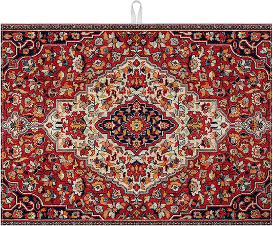 Boho Vintage Ethnic Dish Drying Mat by MOUNTANLLY