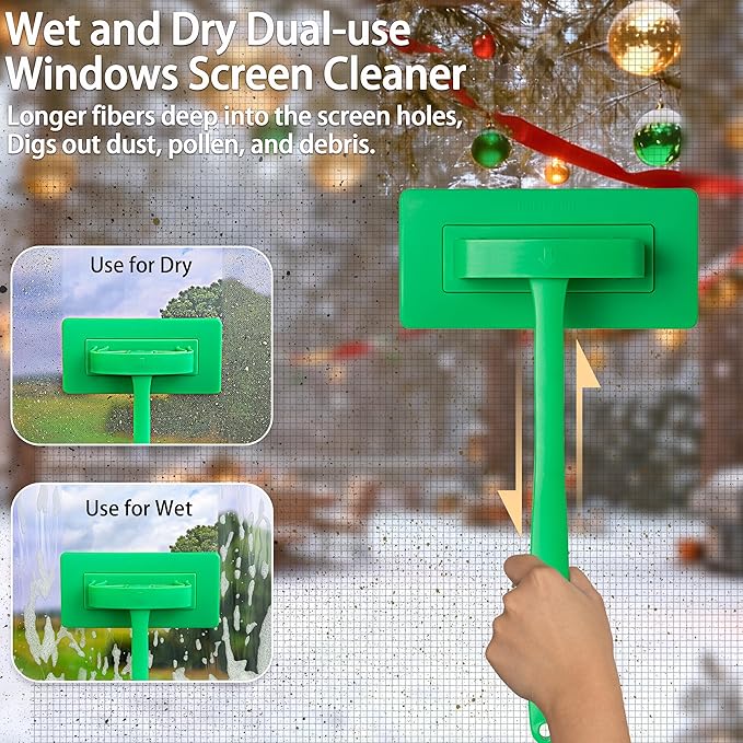 MyLifeUNIT 2 Packs Mesh Screen Cleaner, Detachable Window Screen Cleaning Brush - Image 3