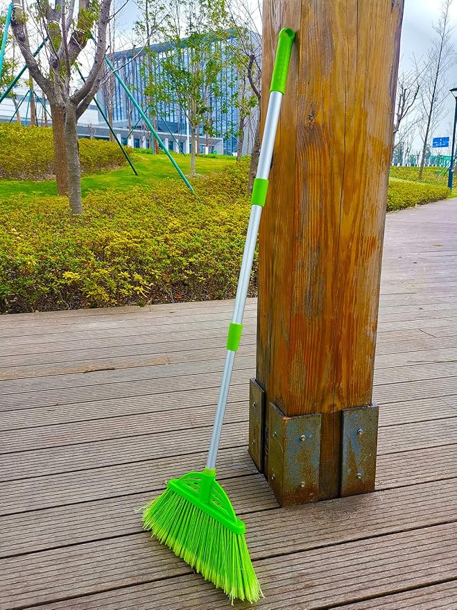 Three-Section Telescopic Aluminum Alloy Rod Long-Handled Broom - Image 7