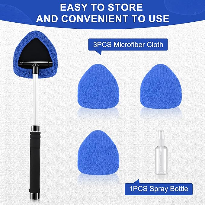 JUSTTOP Windshield Cleaner Tool, Car Interior&Exterior Window Cleaning Tool - Image 2