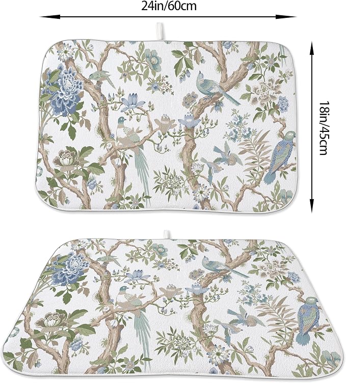 Chinoiserie Dish Drying Mat 18x24 Inches - Image 6