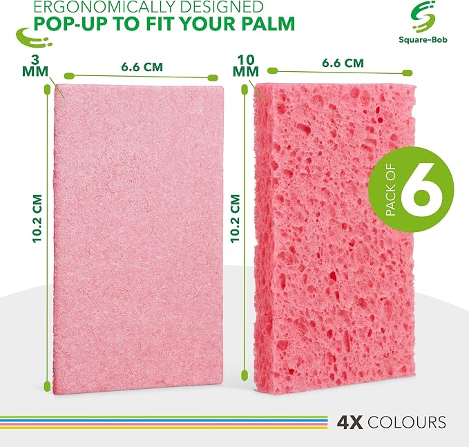 Compressed Non-Scratch Kitchen Sponges - Image 6