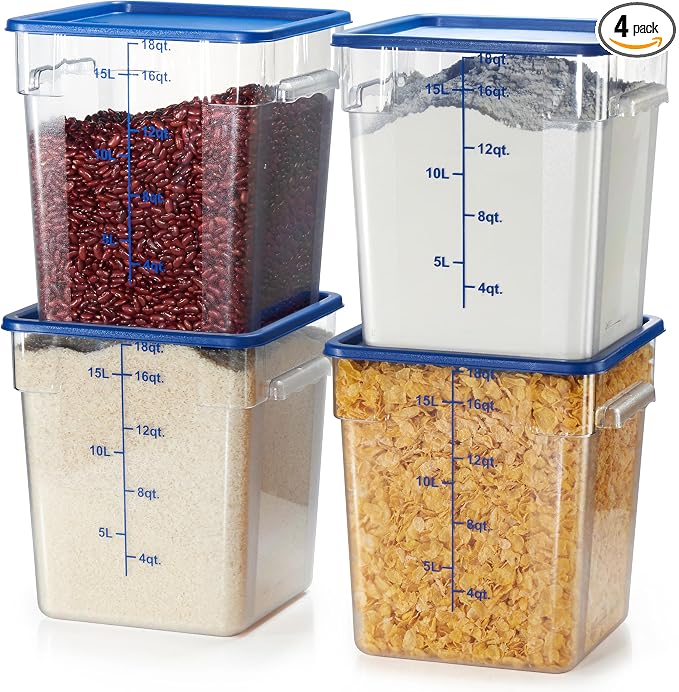 CURTA 4 Pack Food Storage Containers by CURTA