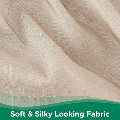 Biscaynebay Wrap Around Bed Skirts for Queen Beds 14" Drop, Sand Adjustable Elastic Dust Ruffles Easy Fit Wrinkle Resistant Silky Luxurious Fabric Machine Washable