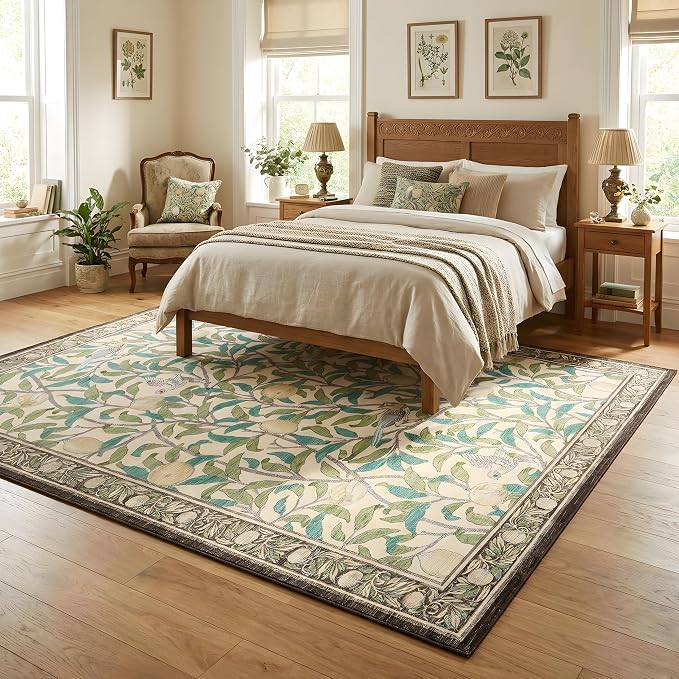 GarveeHome 8x10 Area Rugs for Living Room, Boho Leaf Rugs for Bedroom - Image 2