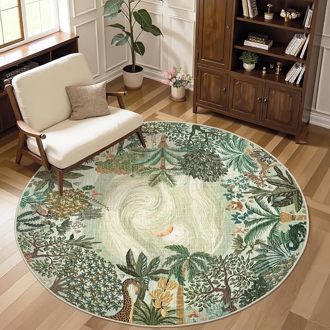 GarveeHome Round Area Rugs 4ft for Kids Room - Image 7