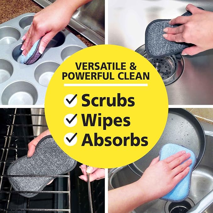 Original Scrub-N-Wipe Pad by Tuff-Scrub, Microfiber, Non-Scratch, Dual-Sided - Image 6
