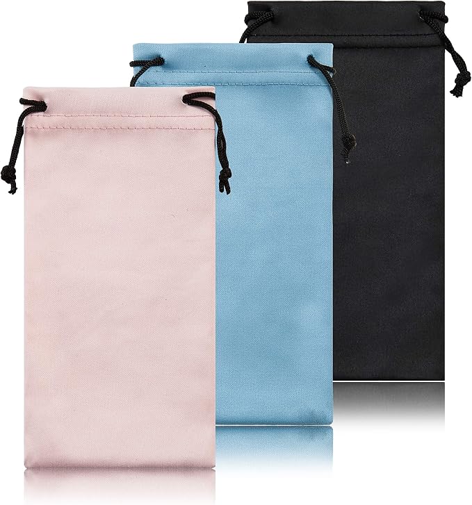 TRIUMPH VISION Soft Eyeglass Pouch 3 Pack by TRIUMPHVISION