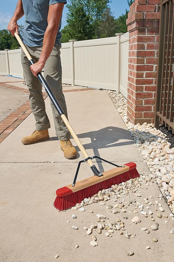 Harper 24 Inch Premium Indoor/Outdoor Wet/Dry, Mulch All-Purpose Push Broom - Image 4