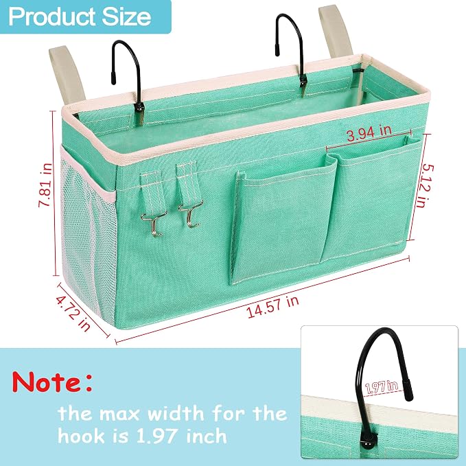 Loghot Bedside Caddy/Bedside Storage Bag Hanging Organizer - Image 3