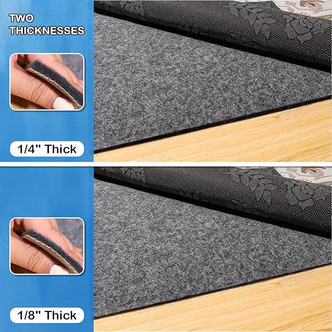 Non-Slip Rug Pads 1/4” Thick, 9x12Ft Waterproof Rugs Non Skid Rug Pad - Image 3